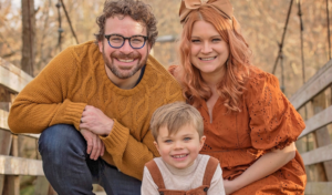 Chad, his wife and son. 