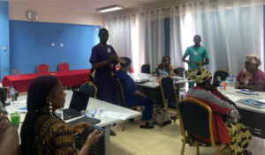 Muslim and Christian faith leaders at a learning and synthesis workshop in Liberia, 2023.