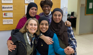 Teri visits the Holy Land Institute for the Deaf, Jofeh Center in Jordan during a pilgrimage to the Holy Land in April 2023.