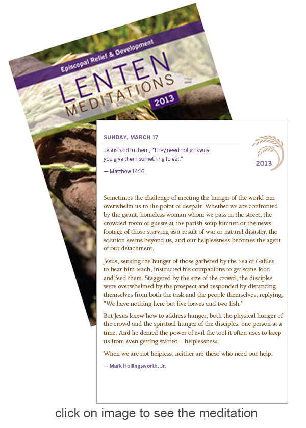 Lent, Lenten Meditations, Episcopal, hunger, poverty