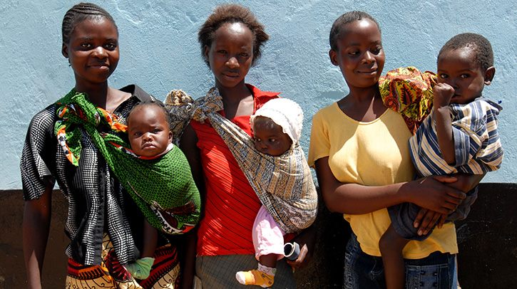 Three Women and Children Zambia