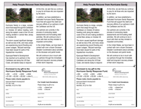 Sandy bulletin insert